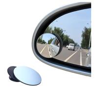 BEEWAY Blind Spot Mirrors, Round Frameless 360° Rotate Sway Adjustable HD Glass Convex Mirror RearView Universal Car SUV Trucks Traffic Safety Pack 2