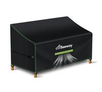 BEEWAY Garden Bench Cover Waterproof 2 Seater with Air Vent, Outdoor Patio Bench Seat Cover - 420D Oxford Fabric, Anti-UV, Windproof - 135 x 65 x 89/63cm