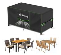 BEEWAY Garden Furniture Cover With Air Vent, Waterproof Patio Rattan Sofa Table Chair Set Cover - 420D Oxford Fabric, Windproof - 150x90x73cm