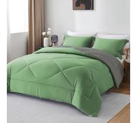 beeweed Single Size Duvet, 10.5 Tog Down Alternative Comforter Set with 1 Pillow Shams, Reversible Coverless Duvet Microfiber Soft Warm Bed Quilt for All Seasons, Machine Washable, 135x200cm