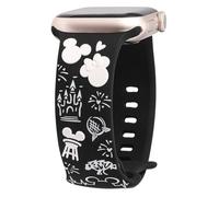 BEEXI Cartoon Engraved Strap Compatible with Apple Watch Strap 41mm 40mm 38mm Women Drip Glue Cute Soft Silicone 3D Band for iWatch Series 11 10 9 8 7 6 5 4 3 SE(3 2 1)