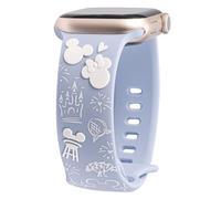 BEEXI Cartoon Engraved Strap Compatible with Apple Watch Strap 41mm 40mm 38mm Women Drip Glue Cute Soft Silicone 3D Band for iWatch Series 11 10 9 8 7 6 5 4 3 SE(3 2 1)