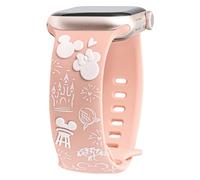 BEEXI Cartoon Engraved Strap Compatible with Apple Watch Strap 41mm 40mm 38mm Women Drip Glue Cute Soft Silicone 3D Band for iWatch Series 11 10 9 8 7 6 5 4 3 SE(3 2 1)