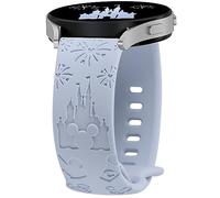 BEEXI Cartoon Engraved Straps Compatible with Samsung Galaxy Watch 7/6/4/5/Active 2 40mm 44mm Women, 20mm Silicone Sport for 6 Classic/5 Pro 45mm/Active 2/3 41mm/FE 40mm, Blue