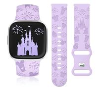 BEEXI Engraved Cartoon Strap Compatible with Fitbit Versa 2/SE/Lite - Cute Soft Silicone Designer Wristband for Women, Fancy Summer Sport Style