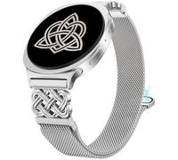 BEEXI Metal Strap Compatible with Samsung Galaxy Watch 8 40mm 44mm/Watch 8 Classic 46mm(2025) Women, Mesh Magnetic Loop Stainless Steel Band Celtic Knot Dressy Strap for Watch 8, Silver