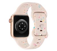 BEEXI Sport Strap Compatible with Apple Watch 45/46/42/49/Breathable Silicone Double Hole Band iWatch Series 11 10 9 8 7 6 5 4 3 SE/Ultra 3 2 1, Starlight