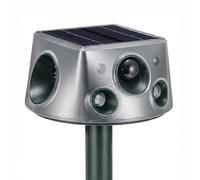 BEEXN 2026 Upgraded Solar Animal Repeller Outdoor, 240° Dual-Sided Ultrasonic Cat Deterrent, Motion Activated Deer Raccoon Squirrel Dog Rabbit Skunk Repellent, IP66 Waterproof, USB-C + Solar