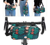 BEEYEO Bike Handlebar Bag, Bike Basket Front, Bicycle Front Bag, Waterproof Bike Frame Bag with Shoulder Strap Bike Storage Bag Shoulder Bag for Men Women Kids Outdoor Road MTB Cycling