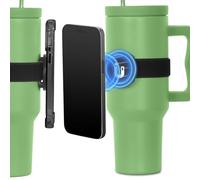 BEEYEO Phone Strap for Bottles Stanley Cups, Magnetic Phone Holder for Phone Using in Gym, Shopping Cart with Metal Ring - 1Pcs Adjustable Long Strap and 1Pcs Short Strap
