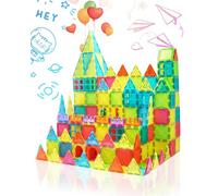 Beeyouk Magnetic Building Blocks for Kids Age 3+, 82 Pcs Large Magnetic Tiles Construction Set, Educational STEM Toys for Boys Girls Age 4, 5, 6, 7, 8, 9, 10 Year Old, Ideal Children's Gift