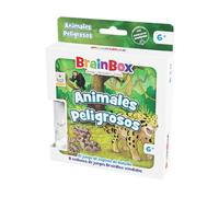 Beezerwizzer Studio BrainBox Pocket Dangerous Animals Card Game, from 6 Years, from 1 Player, 10 Minutes per Game, Spanish