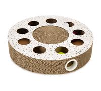 Beeztees Cardboard Scratching Toy Hide 35X35Cm With Ball For Cats Play & Fun