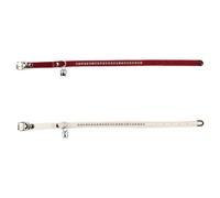 Beeztees Cat Collar Swarovski Red, Leather, Adjustable 24.5-30 Cm