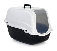 Beeztees Cat Toilet Romeo Black/White Plastic 57X39X41Cm With Carry Handle