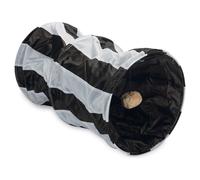 Beeztees Cat Tunnel Cruzzle Nylon 50X26Cm Black/White For Cats Play Fun