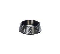 Beeztees DBL Dog Food Water Bowl, Matte Black Stainless Steel, Black Marble Look, 17.5 cm, 350 ml