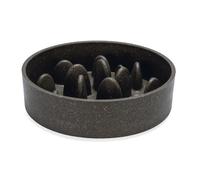 Beeztees DBL Dog Slow Feeder Food Bowl, Bamboo, Anthracite, 21cm, 1430ml