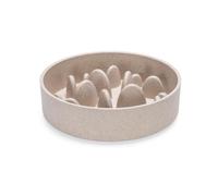Beeztees DBL Dog Slow Feeder Food Container, Bamboo, Beige, 17cm, 800ml