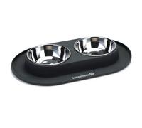 Beeztees Dinner Set Silicone Anthracite 40X24 Cm For Dogs, 2X500Ml Bowls