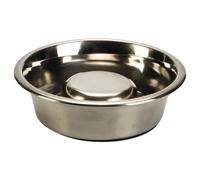 Beeztees Dog Anti-Choking Bowl Stainless Steel Non-Slip For Bowl Stand Silver