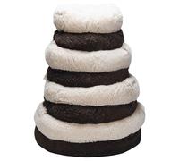 Beeztees Dog Bed Yala Beige Plush For Dogs, Washable & Non-Slip