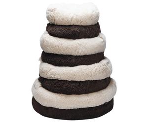 Beeztees Dog Bed Yala Beige Plush For Dogs, Washable & Non-Slip