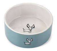 Beeztees Dog Bowl Limi Ceramic Blue 18.5Cm Dishwasher Safe & Decorative