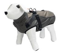 Beeztees Dog Coat Milo Gray With Harness, Waterproof, Fleece, For Dogs
