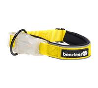 Beeztees Dog Collar Parinca Safety Gear LED Nylon Yellow Reflector