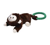 Beeztees Jungle Mats Dog Toy Monkey 44X15Cm Plush Brown Dental Care