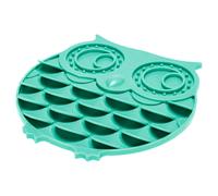 Beeztees Licking Mat Owl For Dogs Made Of Silicone, Green 30X28Cm, Relaxing