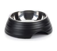 Beeztees Melamine Dog Bowl Rimpu Black, Removable, Dishwasher Safe