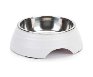 Beeztees Melamine Dog Bowl Rimpu White, Removable, Dishwasher Safe
