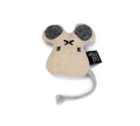 Beeztees Minus One Mouse Coda Cat Toy, Cream, 9.5 x 9 x 2.5 cm
