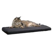 Beeztees Moza Window Sill Cushion, Plush, Anthracite, 65 x 27 x 3 cm