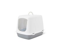 Savic Oscar Litter Box - Grey & White - White & Grey
