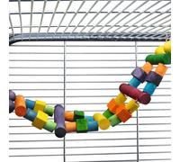 Beeztees Parrot Ladder 64X18Cm Colorful With Blocks - Bird Toy For Cage