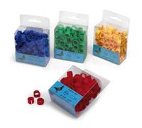 Beeztees Plastic Pigeon 8mm Leg Rings - Bag 10