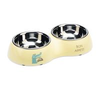 Beeztees Puppy Droppy Dinner Set Yellow for Puppies Plastic/Stainless Steel