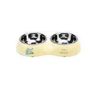 Beeztees Puppy Kroky Dog Diner Set, Plastic/Stainless Steel, Yellow