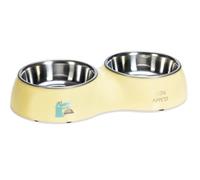 Beeztees Puppy Kroky Dog Diner Set, Plastic/Stainless Steel, Yellow