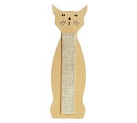 Beeztees Scratching Board Jabo Cat Shape 59X20.5Cm With Catnip Wood Sisal