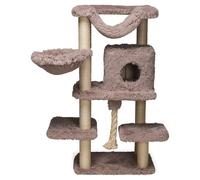 Beeztees Scratching Post Duco Taupe 60X45X126Cm For Cats With Sisal And Plush