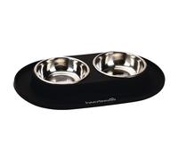Beeztees Silicone Dinner Set Black For Dogs - Non-Slip & Dishwasher Safe