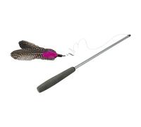 Beeztees Telescopic Cat Fishing Rod Twisty 40-112cm Cat Toy Grey