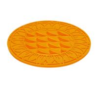 Beeztees Treat Mat Sunflower Silicone Dog Orange 30X30Cm Dishwasher Safe