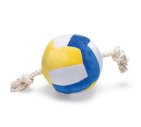 Beeztees Volleyball with Rope, Dog Toy, Plush, Multicoloured, 33 x 19 x 19 cm