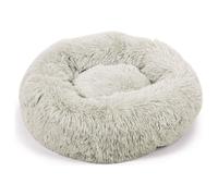 Beeztees Yali Dog Bed Plush Light Gray 50X50Cm Non-Slip Washing Machine