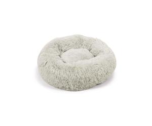 Beeztees Yali Plush Dog Bed, Light Grey, Diam. 50 cm